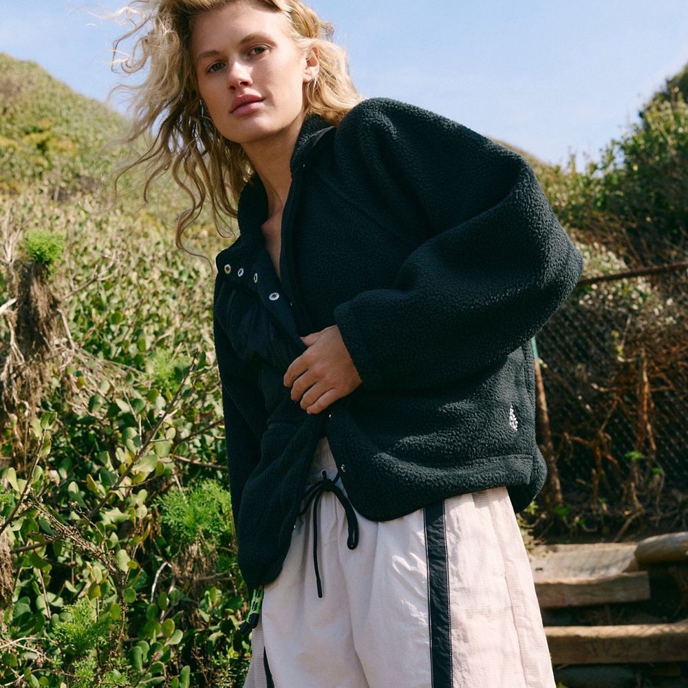 Free People hit the slopes fleece jacket